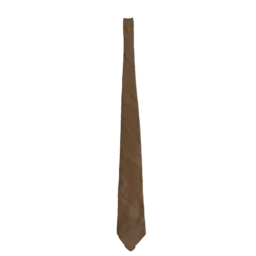 Umberto Bossi all silk 59in mens tie gold/yellow geometric design‎ B2
